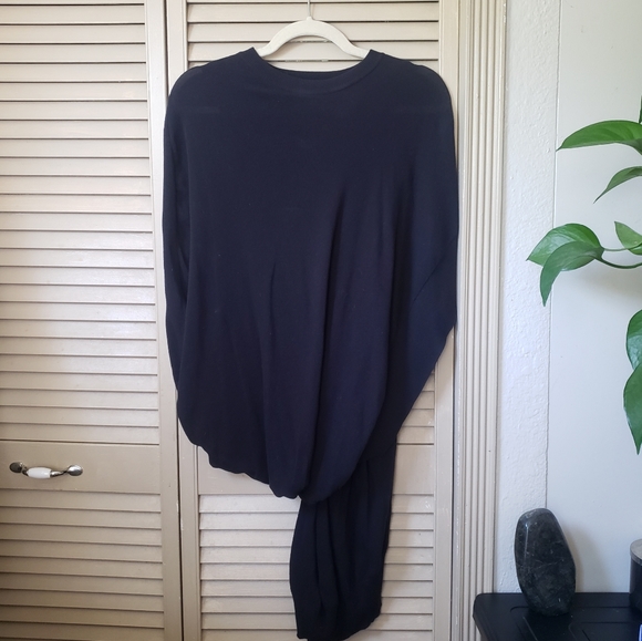 🌱 Alexander Wang Crew Neck Knee Length Dress Black Size XS - Picture 4 of 6